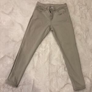 Khaki Skinny Pants Women’s Neutral Beige Slim Fit Casual Trousers